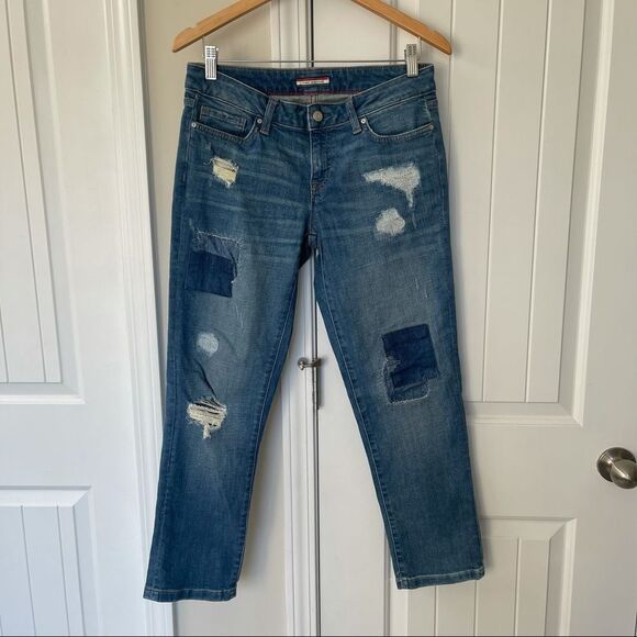Tommy Hilfiger patchwork boyfriend‎ jeans size 4 - Picture 1 of 7
